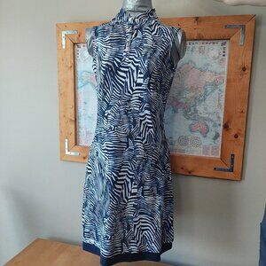 Zebra Print Midi Dress